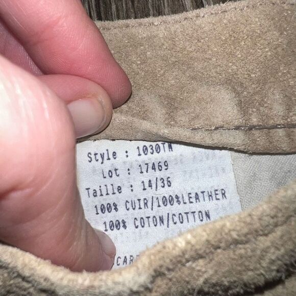 Skotts Tan Suede Leather Pants Size 14/26 - Picture 11 of 13